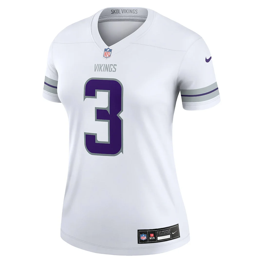 Zennovawear Jordan Addison Minnesota Vikings Women's Alternate Legend Player Performance Top - White
