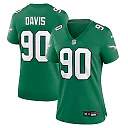 Zennovawear Jordan Davis Philadelphia Eagles Women's Alternate Game Jersey - Kelly Green
