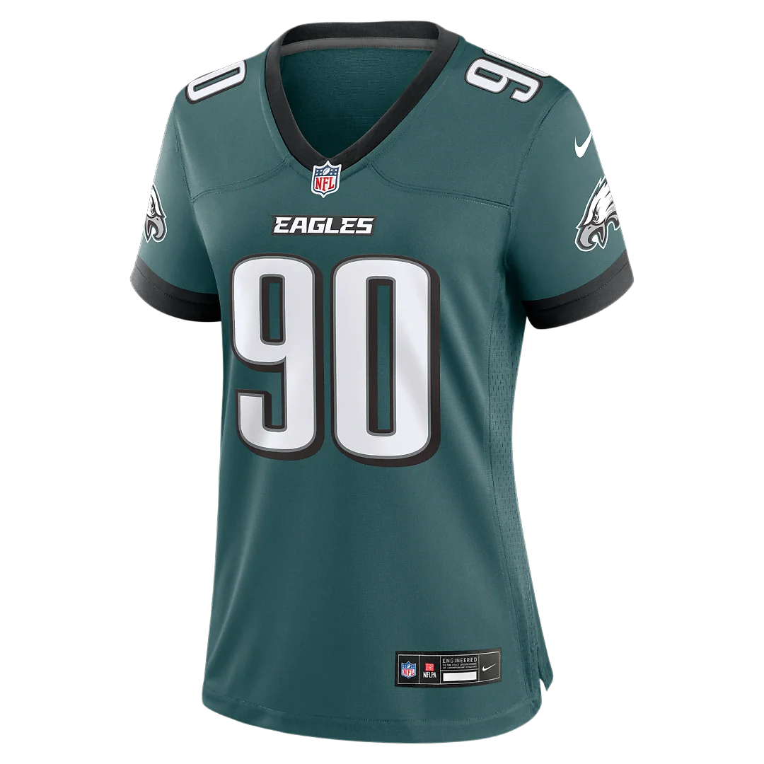Zennovawear Jordan Davis Philadelphia Eagles Women's Team Game Jersey - Midnight Green