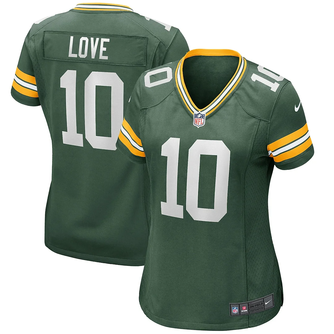Zennovawear Jordan Love Green Bay Packers Women's Game Jersey - Green