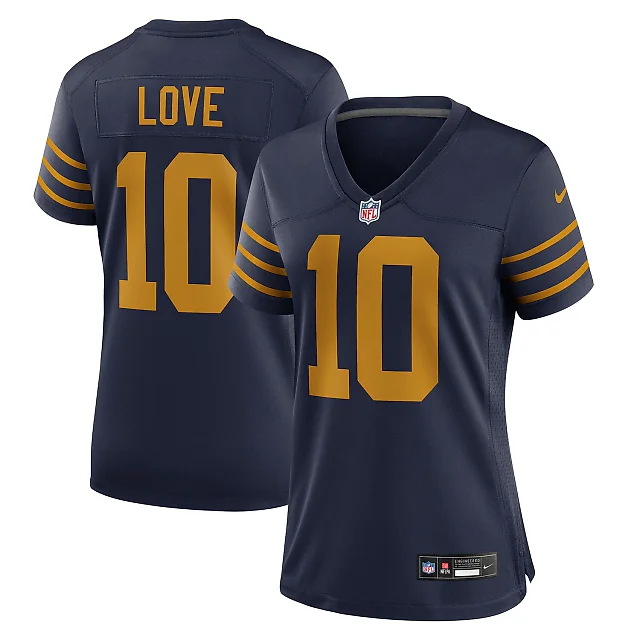 Zennovawear Jordan Love Green Bay Packers Women's The 1923 Classic Game Jersey - Navy
