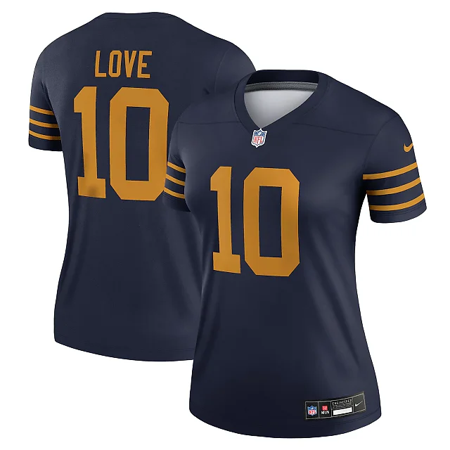 Zennovawear Jordan Love Green Bay Packers Women's The 1923 Classic Legend Player Dri-FIT Top - Navy