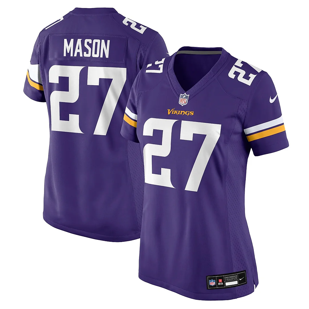 Zennovawear Jordan Mason Minnesota Vikings Women's Team Game Jersey - Purple