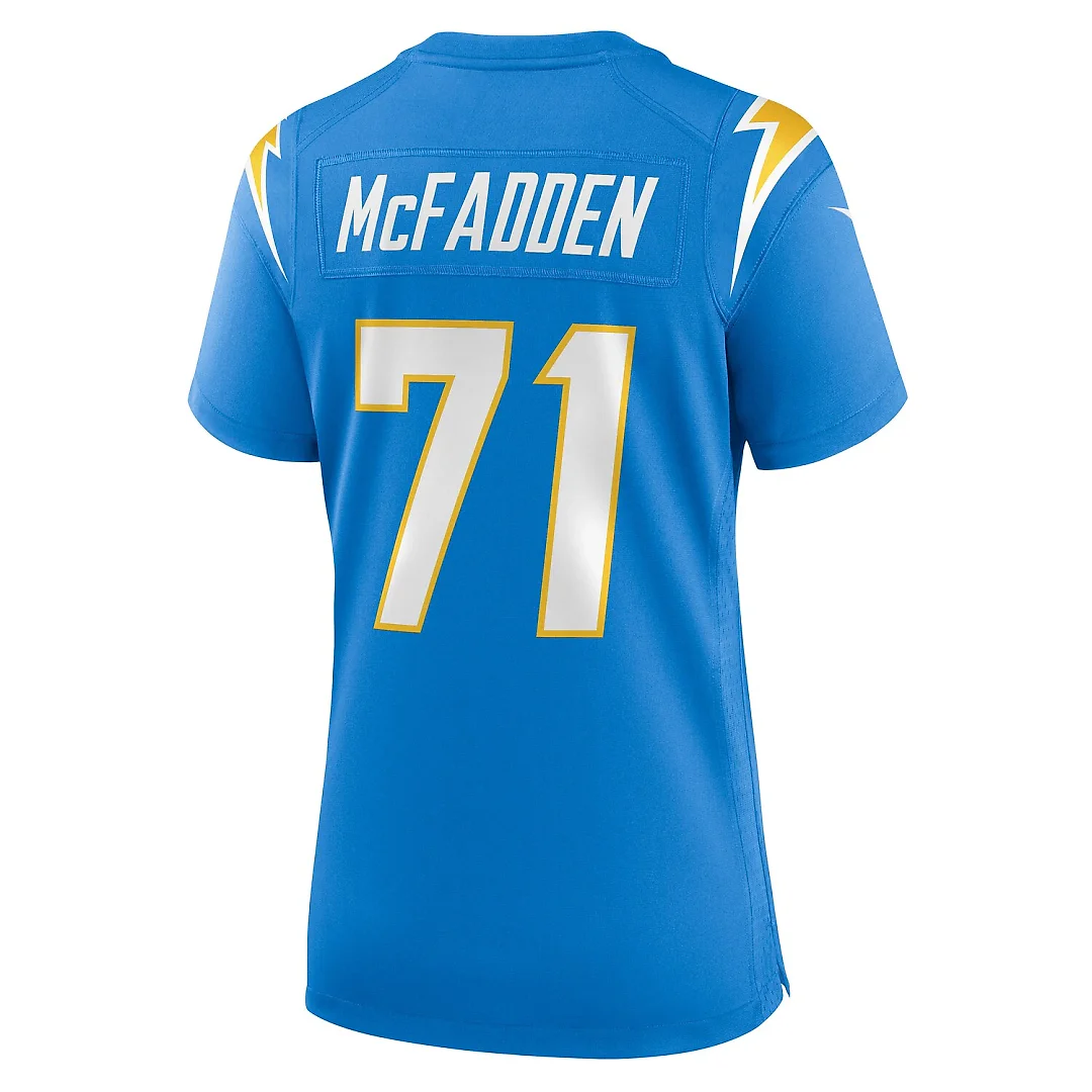 Zennovawear Jordan McFadden Los Angeles Chargers Women's Team Game Jersey - Powder Blue