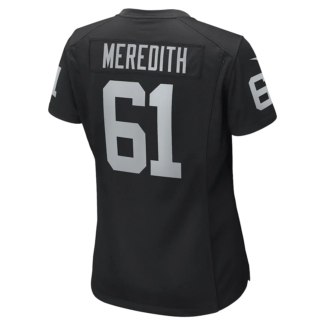 Zennovawear Jordan Meredith Las Vegas Raiders Women's Game Player Jersey - Black