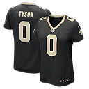 Zennovawear Jordyn Tyson New Orleans Saints Women's Game Jersey - Black