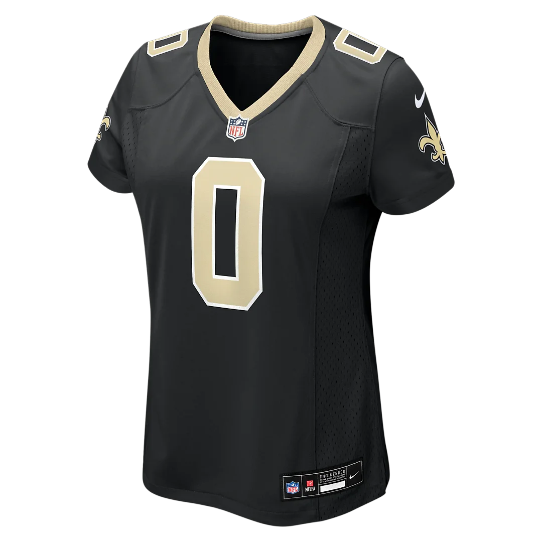 Zennovawear Jordyn Tyson New Orleans Saints Women's Game Jersey - Black