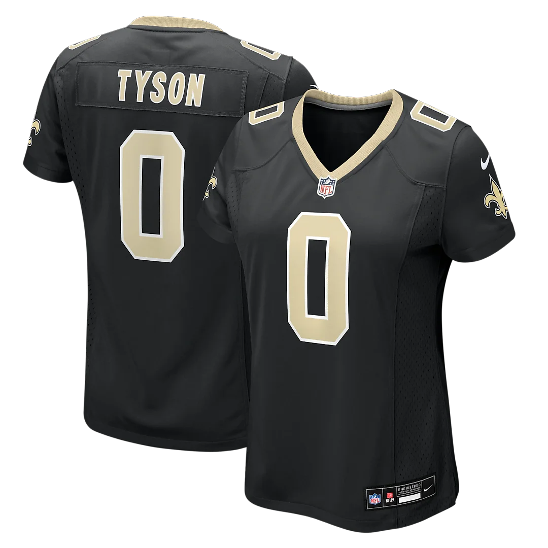 Zennovawear Jordyn Tyson New Orleans Saints Women's Game Jersey - Black