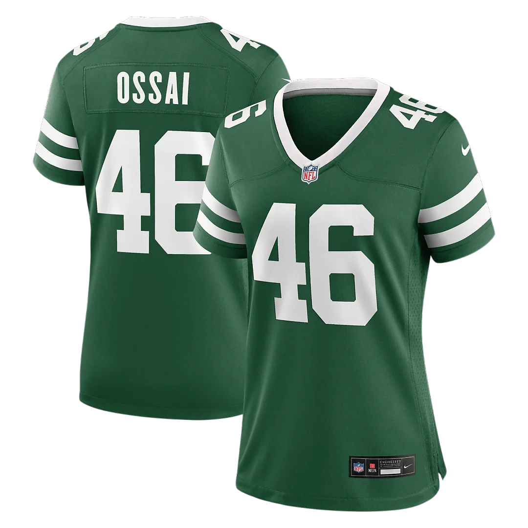 Zennovawear Joseph Ossai New York Jets Women's Team Game Jersey - Legacy Green