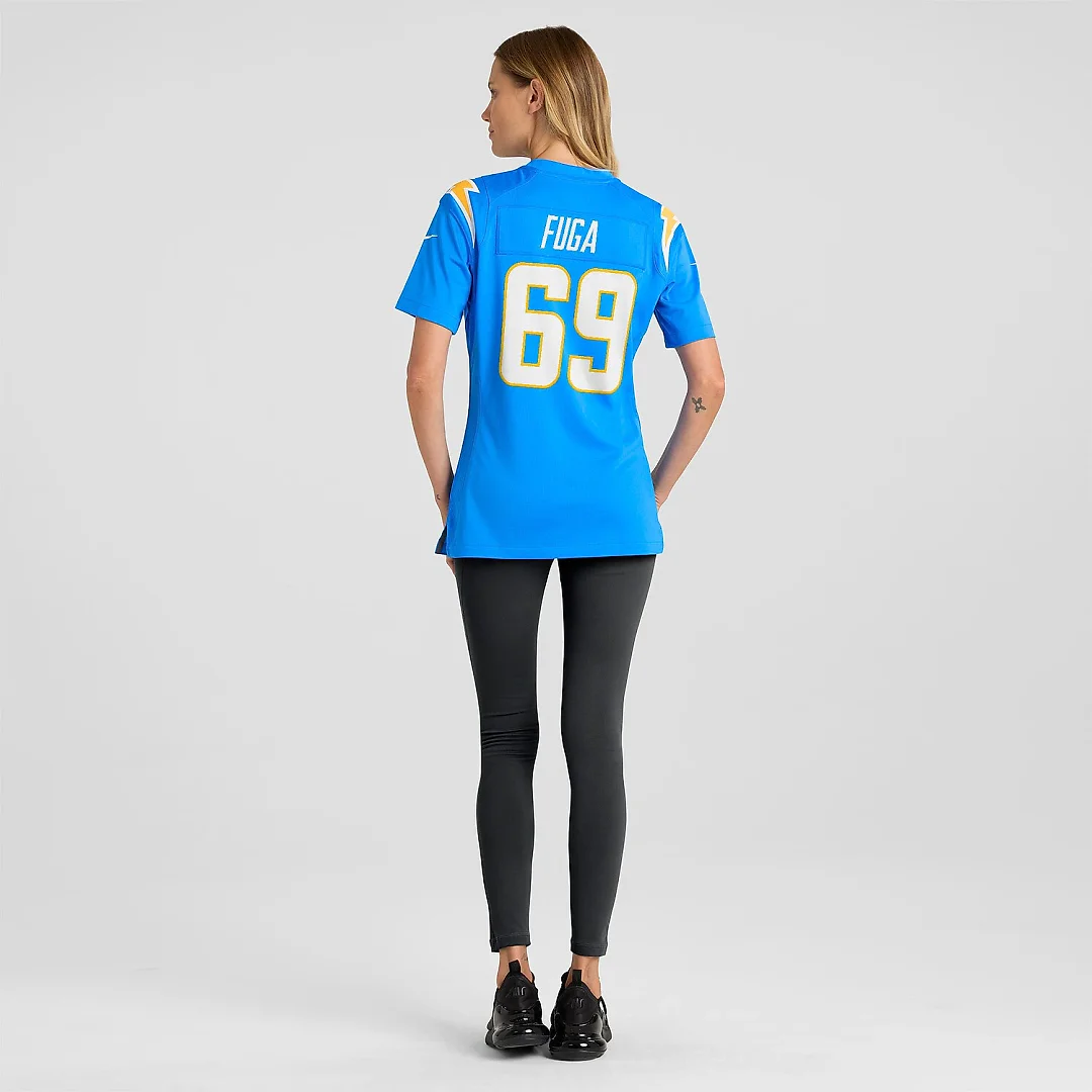Zennovawear Josh Fuga Los Angeles Chargers Women's Team Game Jersey - Powder Blue