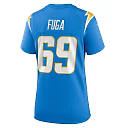 Zennovawear Josh Fuga Los Angeles Chargers Women's Team Game Jersey - Powder Blue