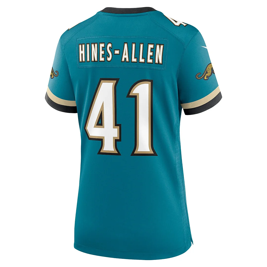 Zennovawear Josh Hines-Allen Jacksonville Jaguars Women's Prowler Throwback Game Jersey - Teal