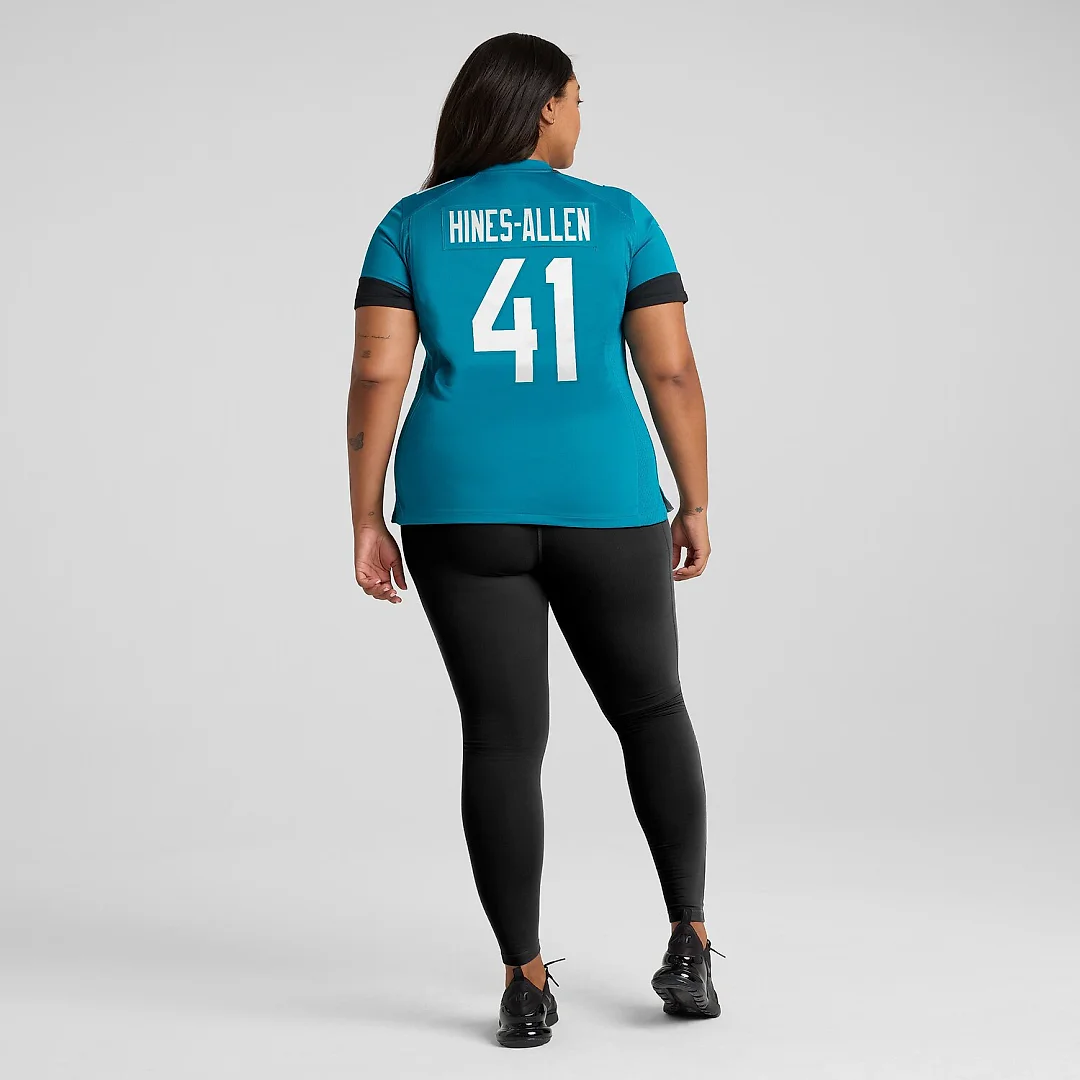 Zennovawear Josh Hines-Allen Jacksonville Jaguars Women's Player Game Jersey - Teal