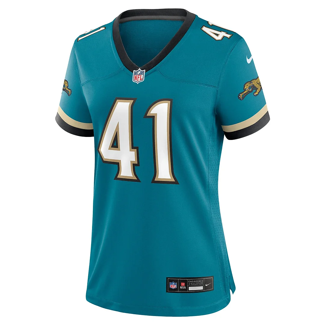 Zennovawear Josh Hines-Allen Jacksonville Jaguars Women's Prowler Throwback Game Jersey - Teal