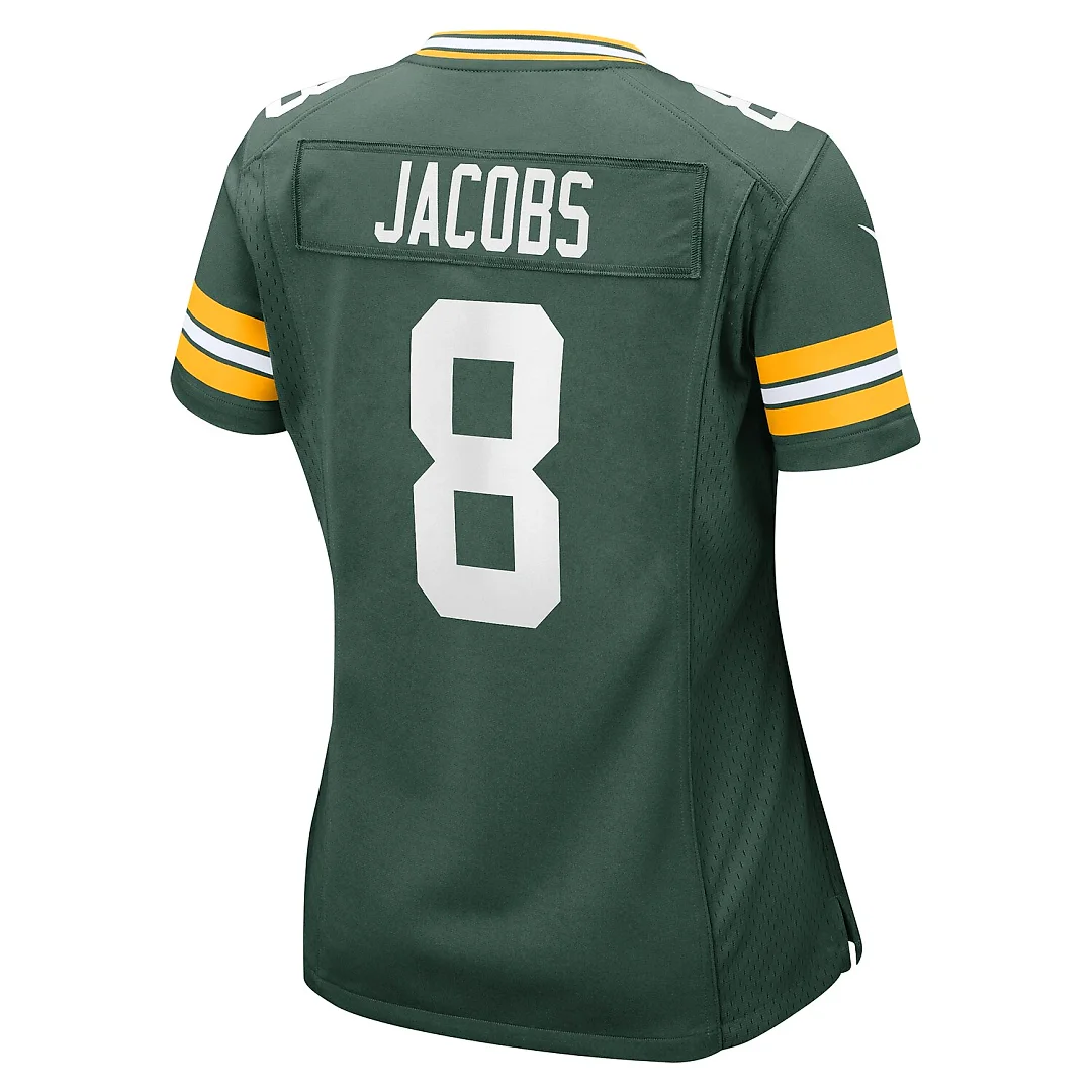Zennovawear Josh Jacobs Green Bay Packers Women's Team Game Jersey - Green