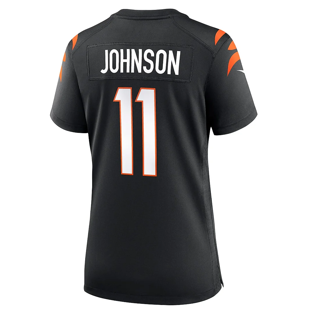 Zennovawear Josh Johnson Cincinnati Bengals Women's Team Game Jersey - Black
