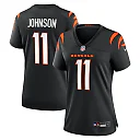 Zennovawear Josh Johnson Cincinnati Bengals Women's Team Game Jersey - Black