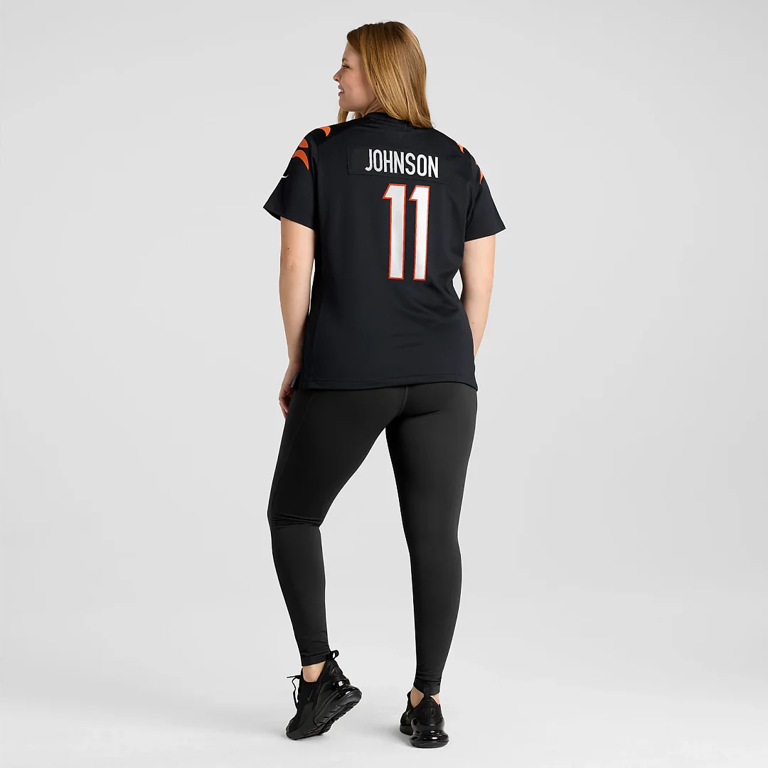 Zennovawear Josh Johnson Cincinnati Bengals Women's Team Game Jersey - Black