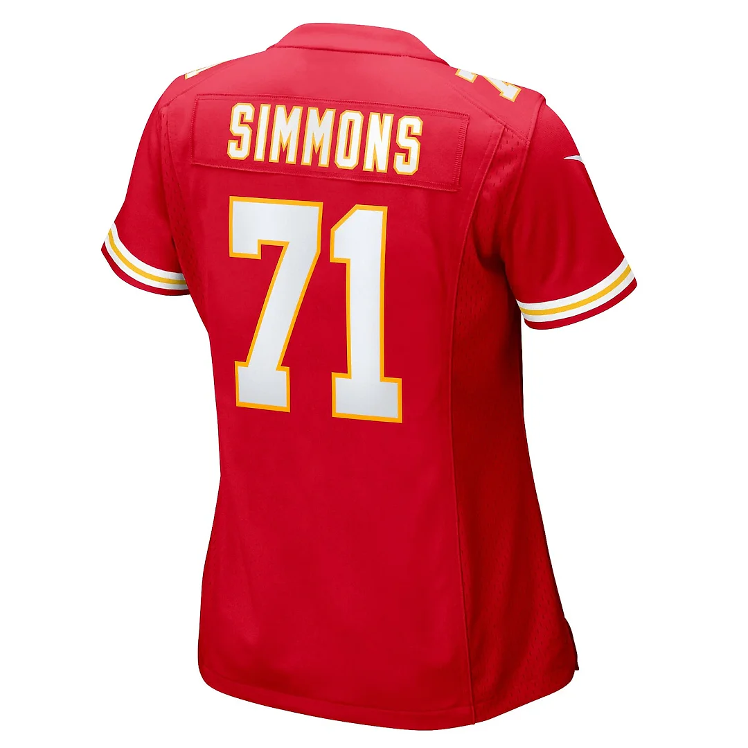 Zennovawear Josh Simmons Kansas City Chiefs Women's Team Game Jersey - Red