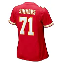 Zennovawear Josh Simmons Kansas City Chiefs Women's Team Game Jersey - Red