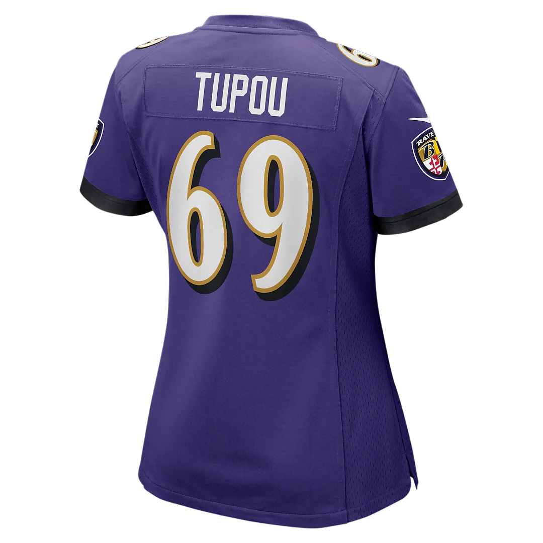 Zennovawear Josh Tupou Baltimore Ravens Women's Team Game Jersey - Purple
