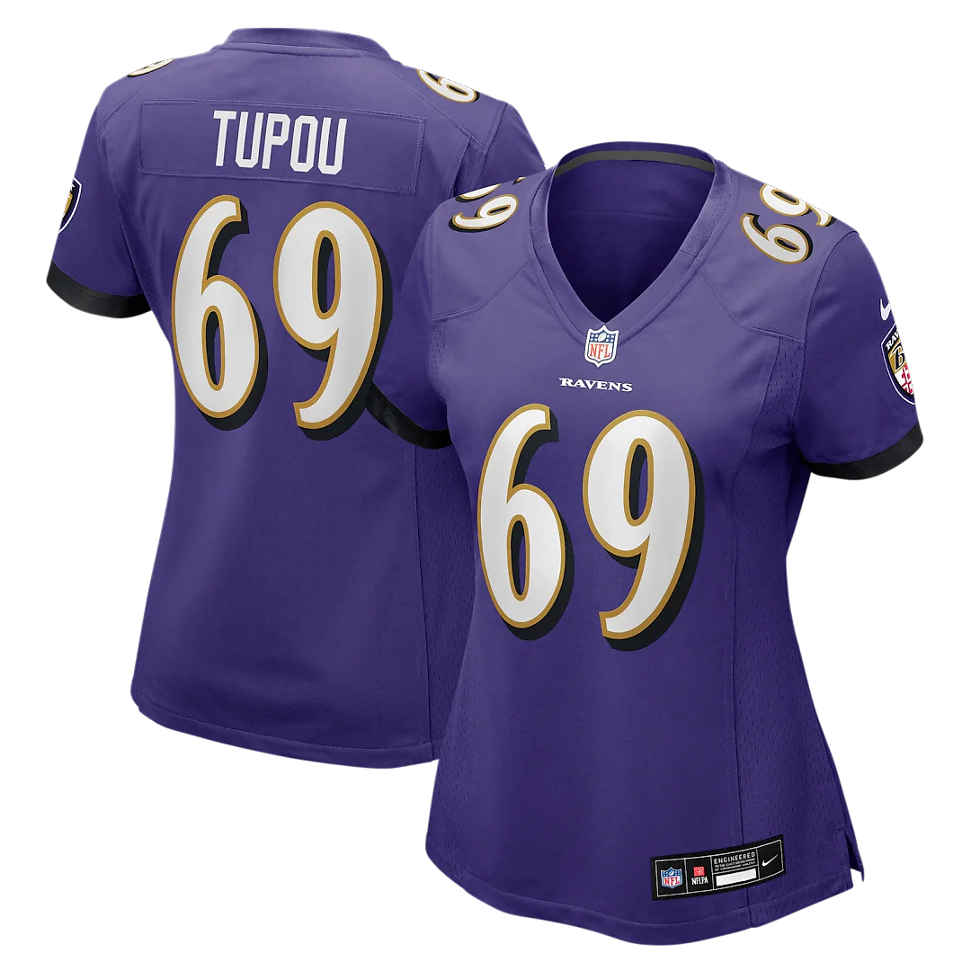 Zennovawear Josh Tupou Baltimore Ravens Women's Team Game Jersey - Purple