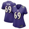 Zennovawear Josh Tupou Baltimore Ravens Women's Team Game Jersey - Purple