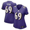 Zennovawear Josh Tupou Baltimore Ravens Women's Team Game Jersey - Purple