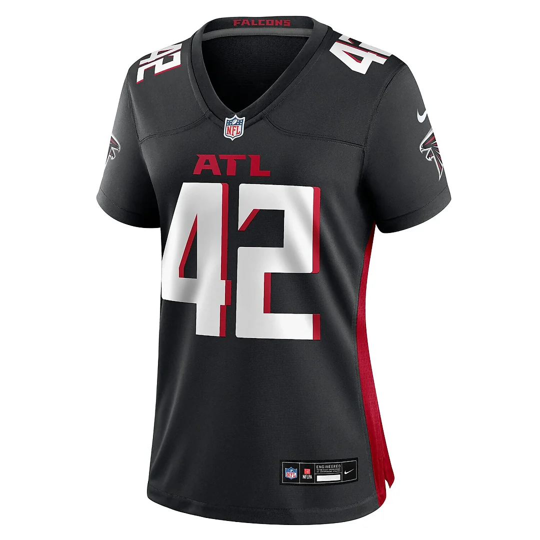 Zennovawear Josh Woods Atlanta Falcons Women's Team Game Jersey - Black