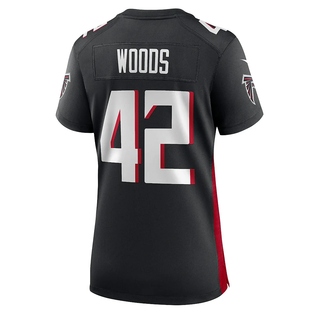 Zennovawear Josh Woods Atlanta Falcons Women's Team Game Jersey - Black