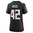 Zennovawear Josh Woods Atlanta Falcons Women's Team Game Jersey - Black