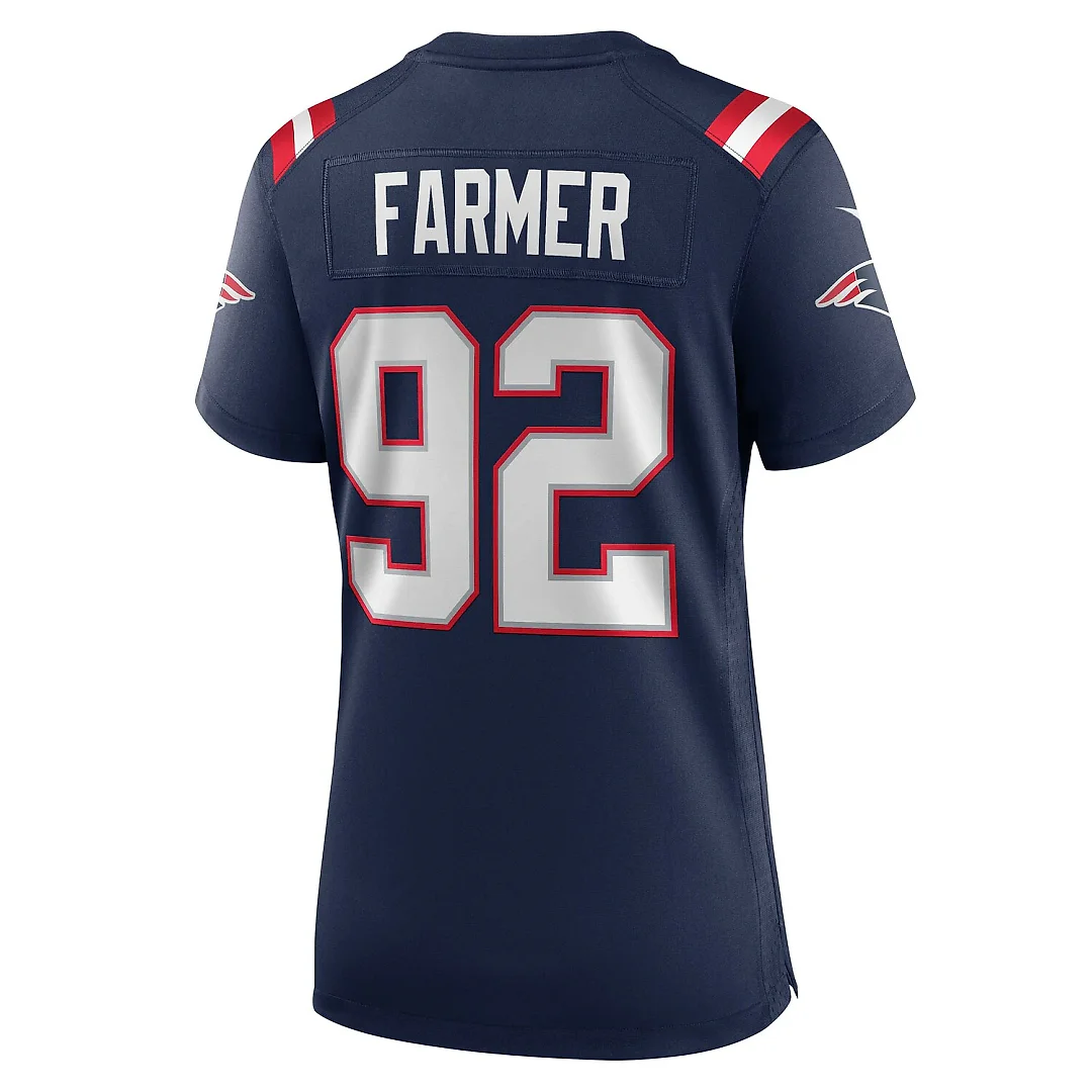 Zennovawear Joshua Farmer New England Patriots Women's Team Game Jersey - Navy