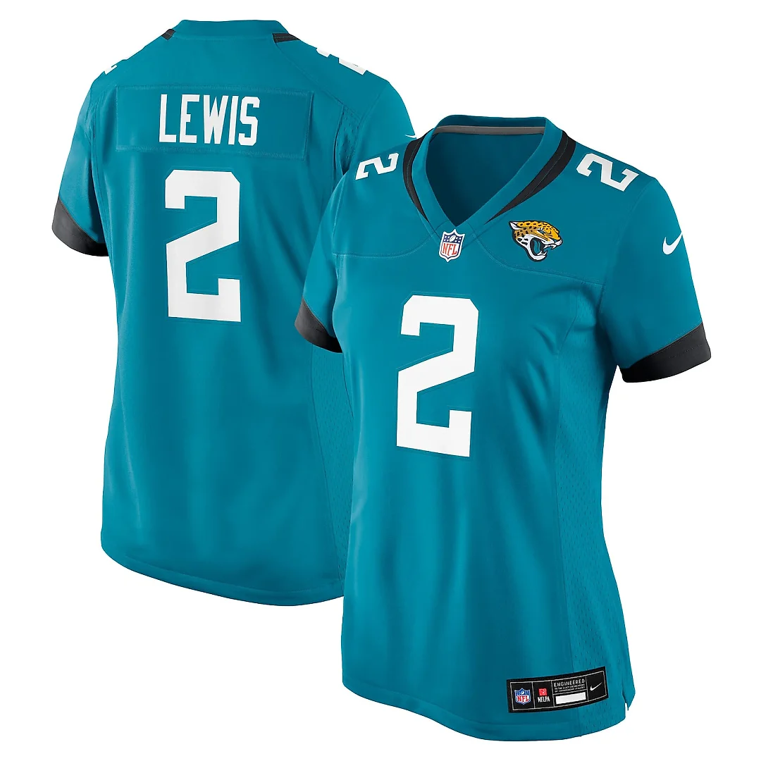 Zennovawear Jourdan Lewis Jacksonville Jaguars Women's Team Game Jersey - Teal