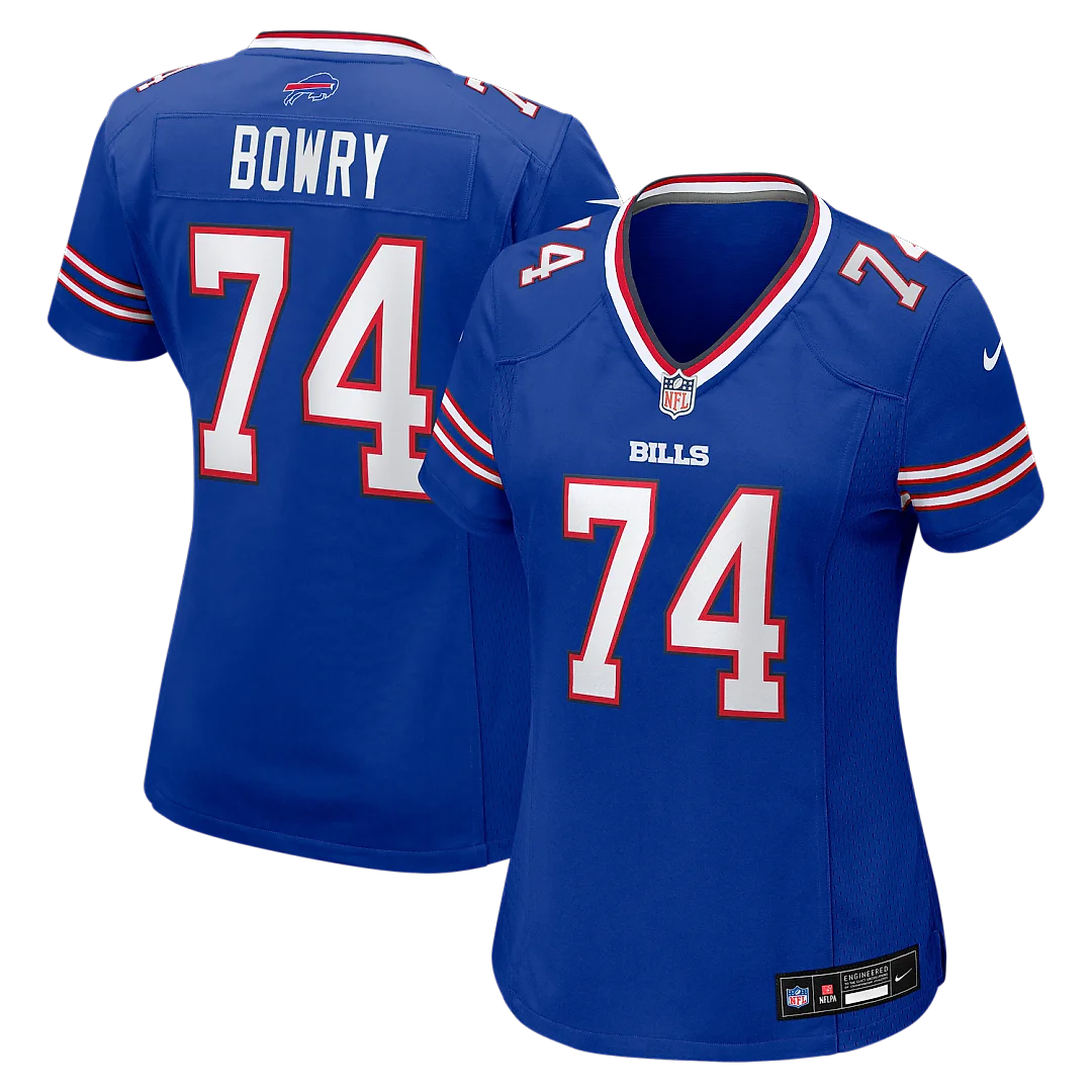 Zennovawear Jude Bowry Buffalo Bills Women's Team Game Jersey - Royal
