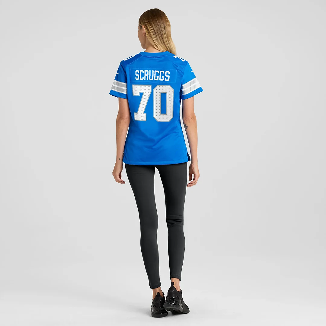 Zennovawear Juice Scruggs Detroit Lions Women's Team Game Jersey - Blue