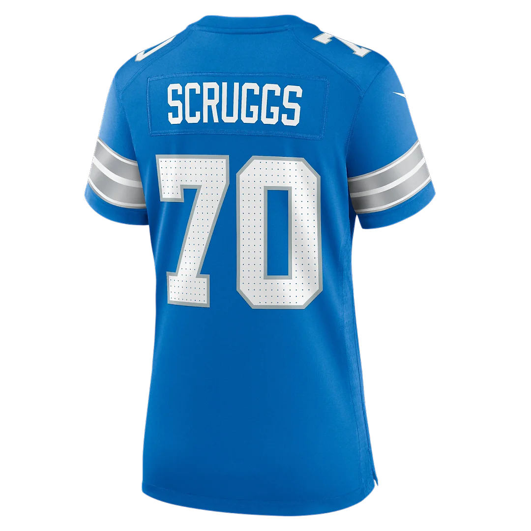 Zennovawear Juice Scruggs Detroit Lions Women's Team Game Jersey - Blue