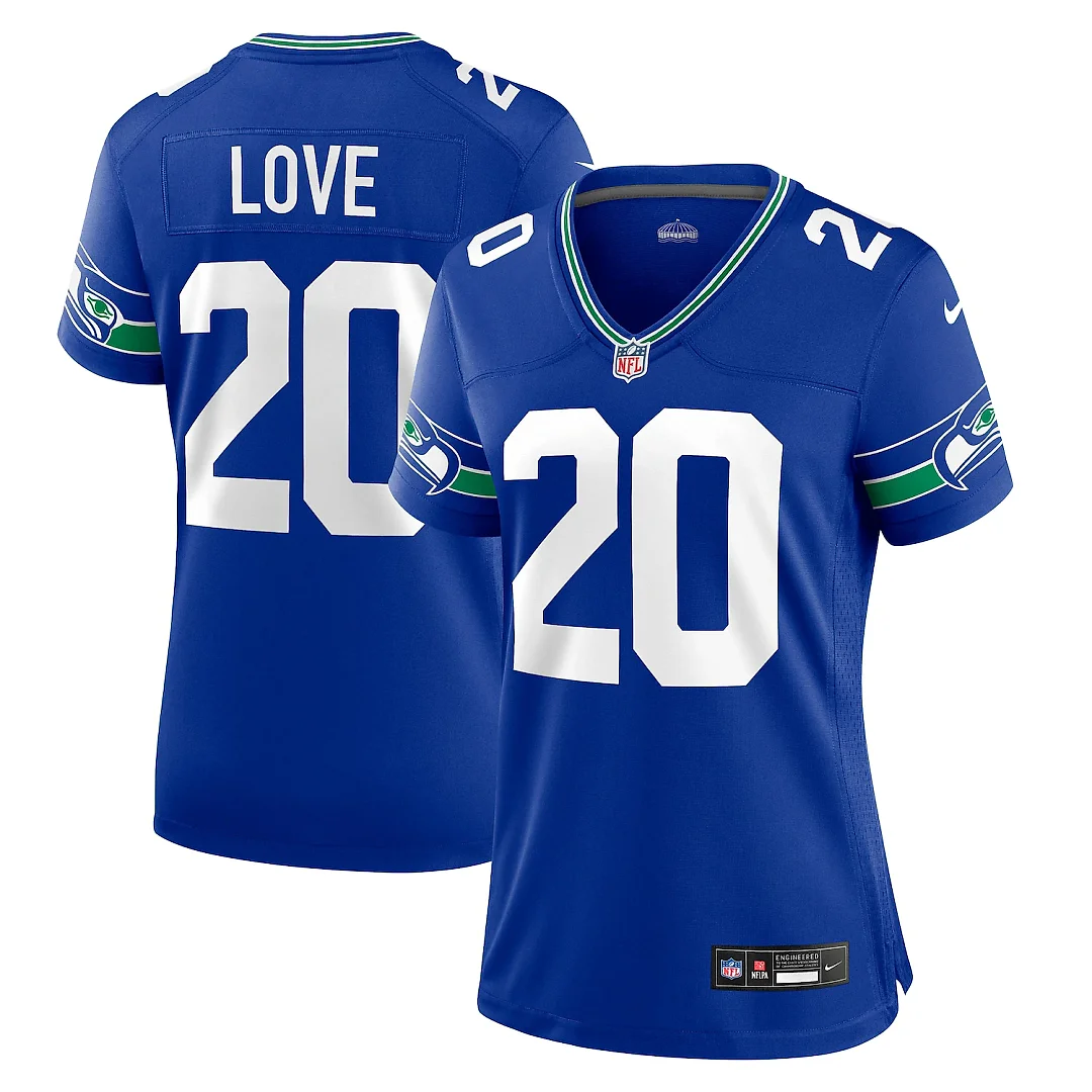 Zennovawear Julian Love Seattle Seahawks Women's Throwback Player Game Jersey - Royal