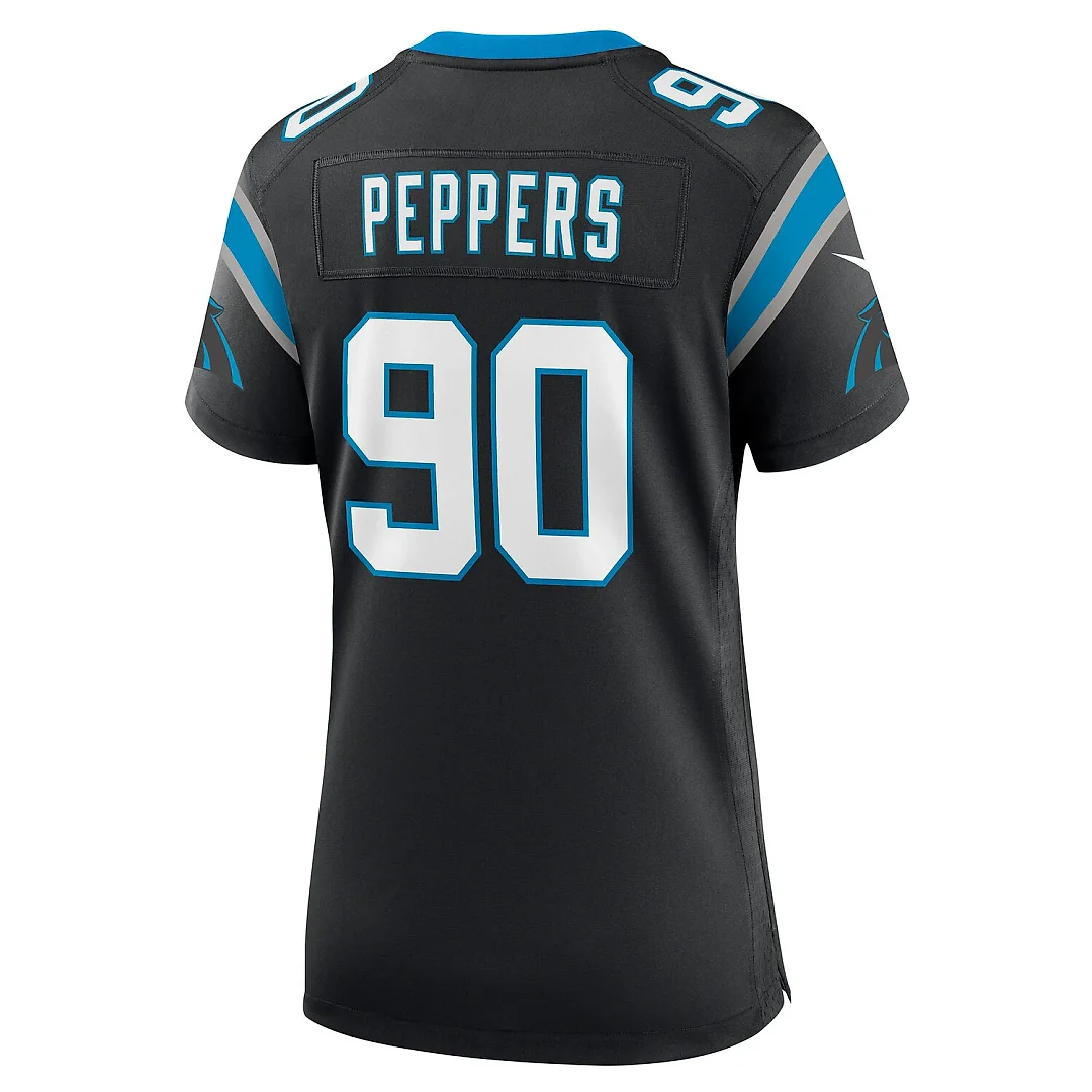 Zennovawear Julius Peppers Carolina Panthers Women's Retired Player Game Jersey - Black