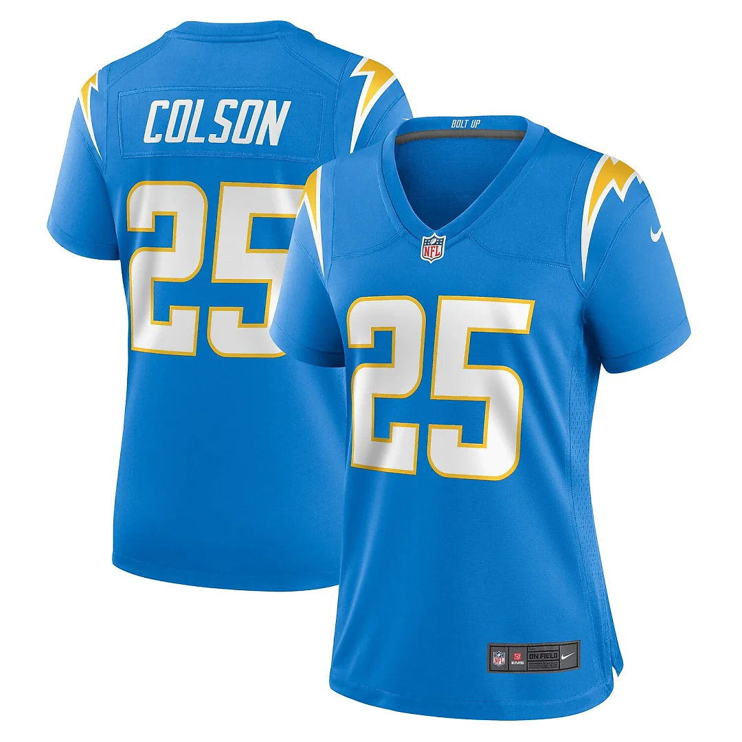 Zennovawear Junior Colson Los Angeles Chargers Women's Game Jersey - Powder Blue