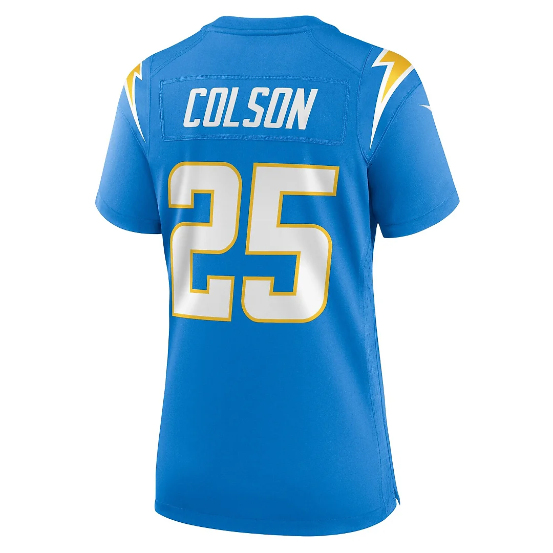 Zennovawear Junior Colson Los Angeles Chargers Women's Game Jersey - Powder Blue