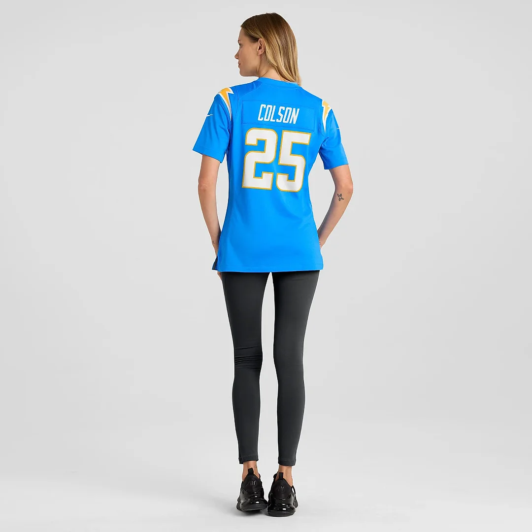 Zennovawear Junior Colson Los Angeles Chargers Women's Game Jersey - Powder Blue