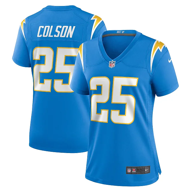 Zennovawear Junior Colson Los Angeles Chargers Women's Game Jersey - Powder Blue