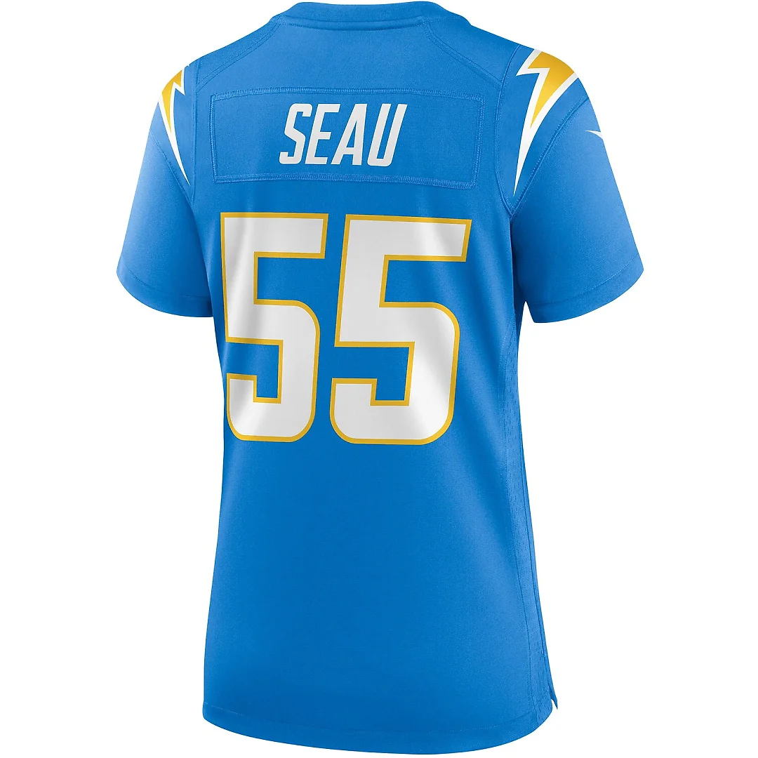 Zennovawear Junior Seau Los Angeles Chargers Women's Game Retired Player Jersey - Powder Blue