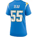 Zennovawear Junior Seau Los Angeles Chargers Women's Game Retired Player Jersey - Powder Blue