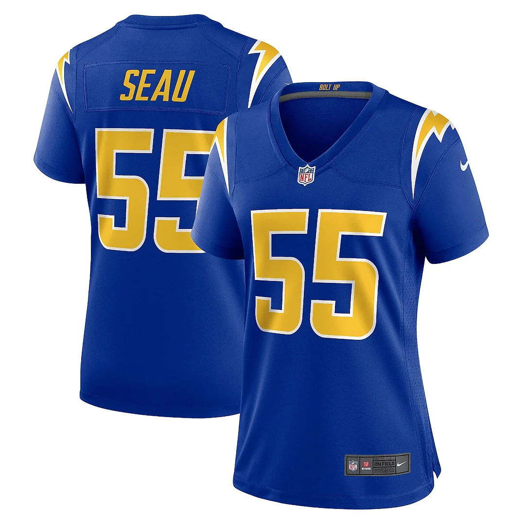Zennovawear Junior Seau Los Angeles Chargers Women's Retired Game Jersey - Royal