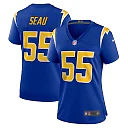 Zennovawear Junior Seau Los Angeles Chargers Women's Retired Game Jersey - Royal