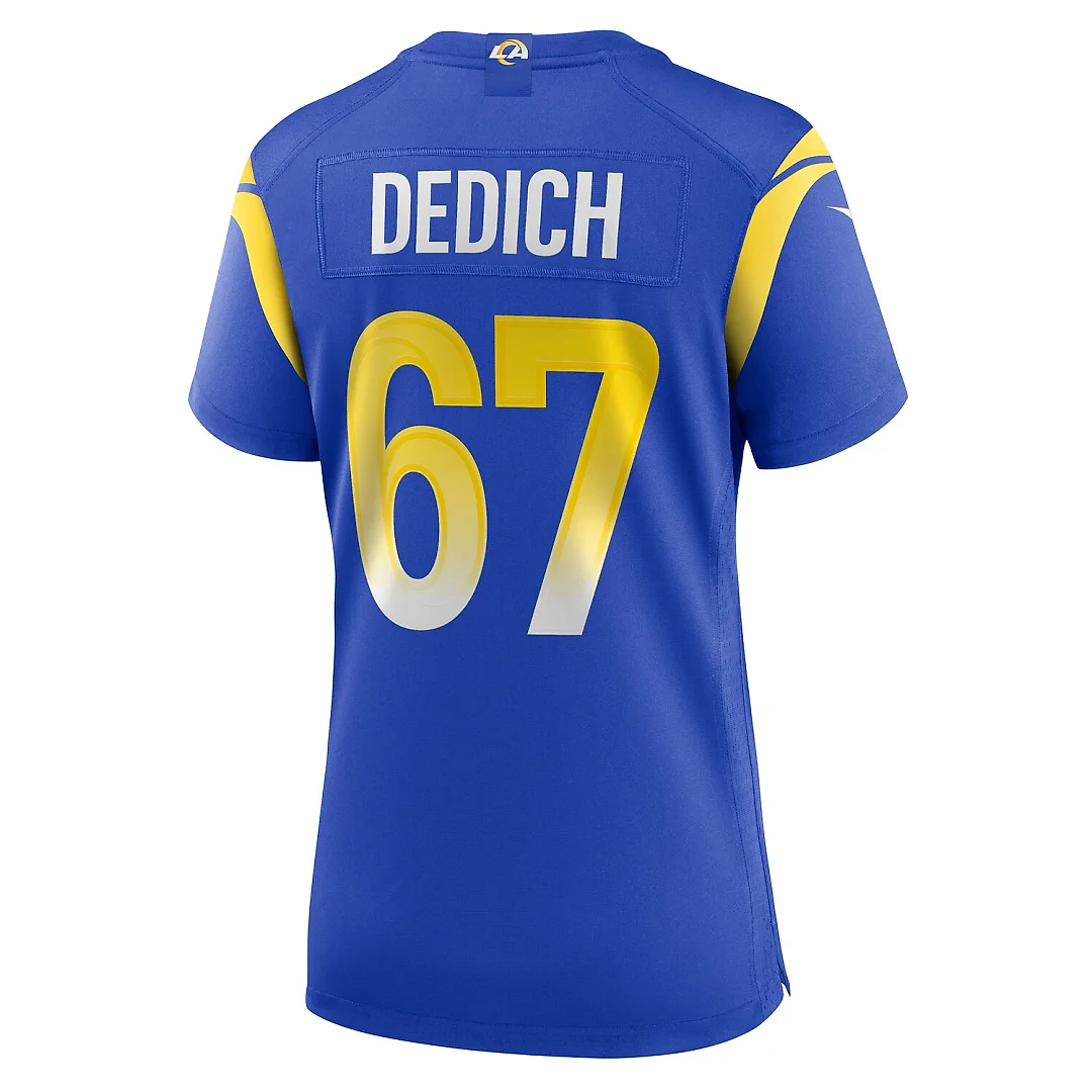 Zennovawear Justin Dedich Los Angeles Rams Women's Game Jersey - Royal
