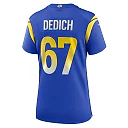 Zennovawear Justin Dedich Los Angeles Rams Women's Game Jersey - Royal
