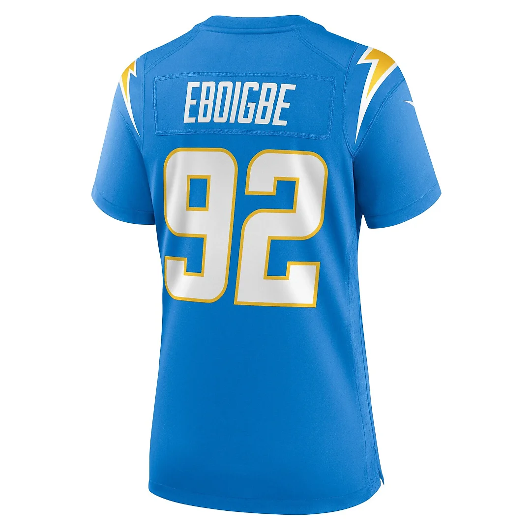 Zennovawear Justin Eboigbe Los Angeles Chargers Women's Game Jersey - Powder Blue