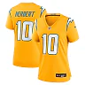 Zennovawear Justin Herbert Los Angeles Chargers Women's Alternate Charger Power Game Jersey - Gold